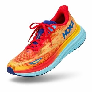 HOKA Clifton 9 Running Shoes Cerise/Cloudless Lightweight Trainers Womens 7